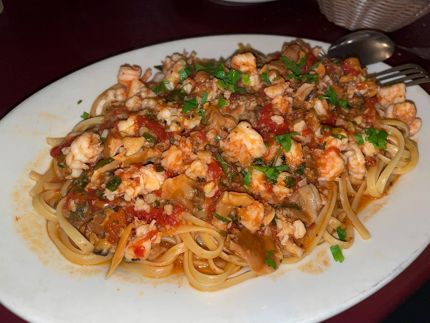 Seafood linguine at Dominick's